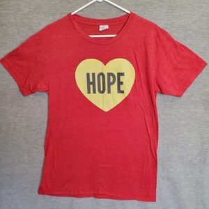 Charlie Hustle Shirt Mens Medium Red Kansas City Hope Gala Short Sleeve